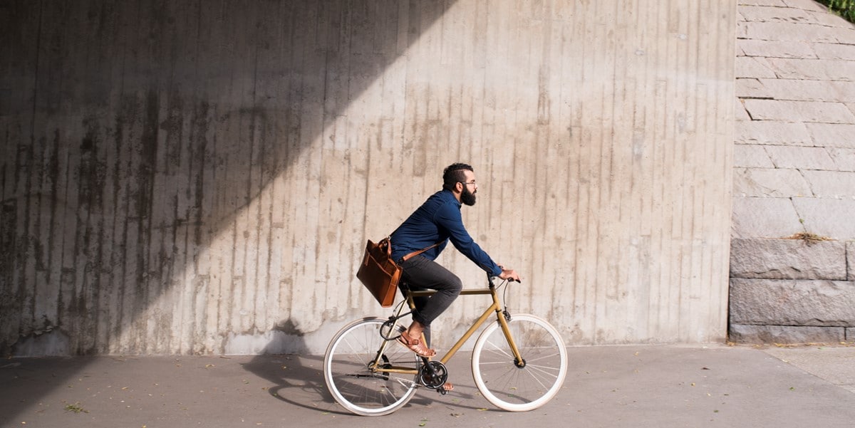 man riding a bicycle