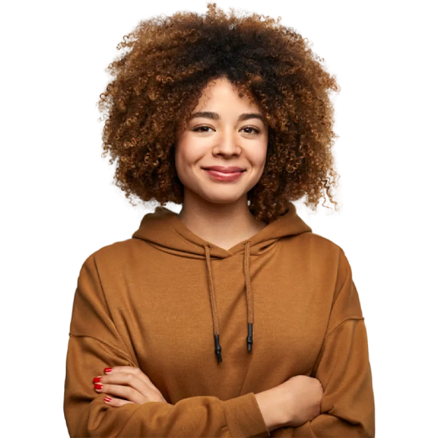 confident woman arms crossed