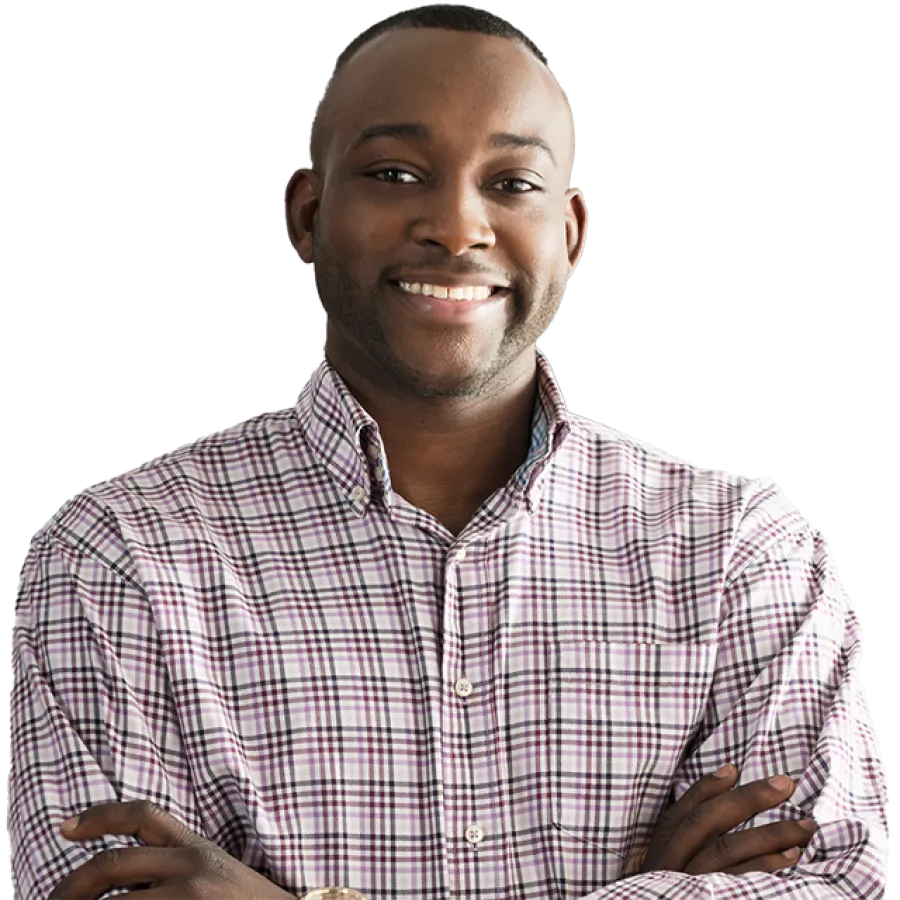 man smiling at camera