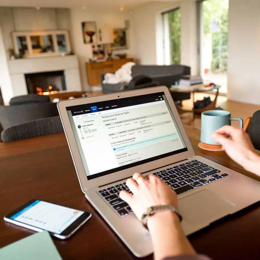 Person working from home