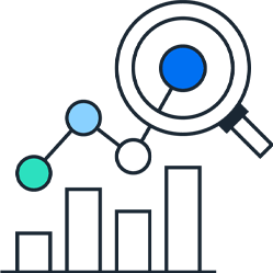 Data chart pictogram