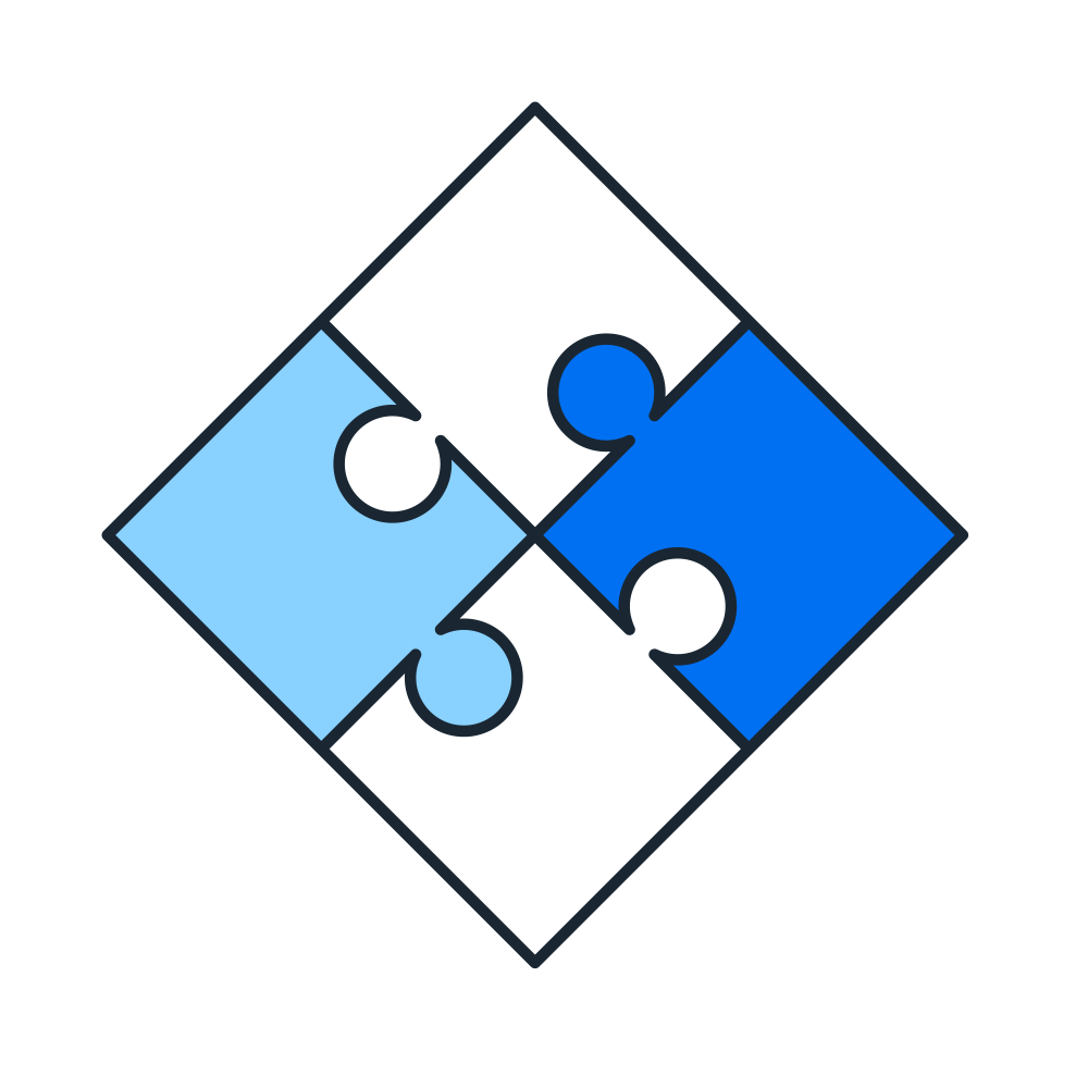 Puzzle pieces pictogram